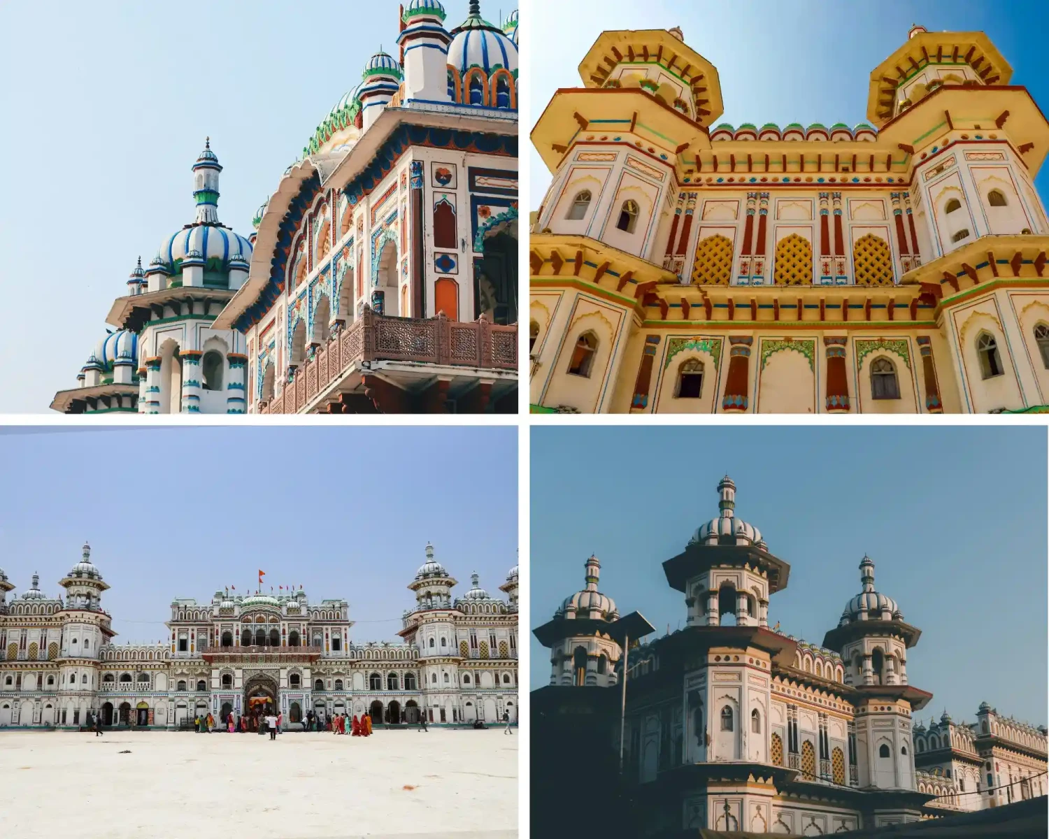 Janaki Temple in Janakpur, Nepal, a magnificent example of Mithila architecture dedicated to Goddess Sita.