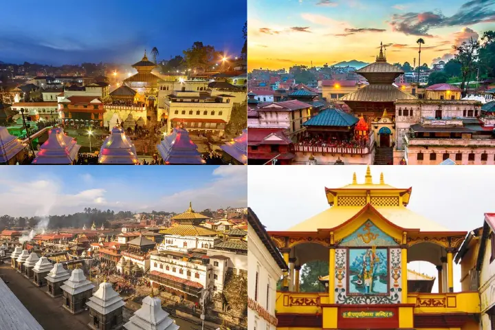 Image featuring the Pashupatinath temple in Kathmandu, a popular pilgrimage site listed in UNESCO World Heritage Site.